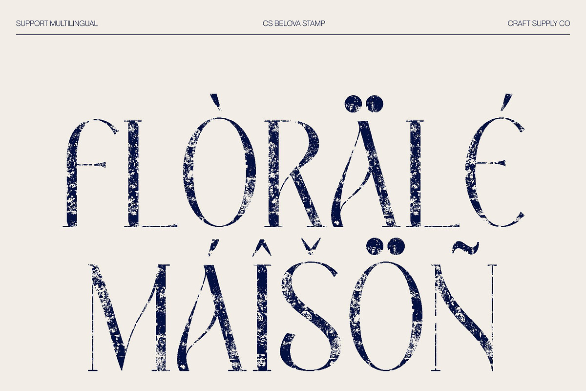 CS Belova Stamp, a Serif Font by Craft Supply Co. (Photo 5 of 8)
