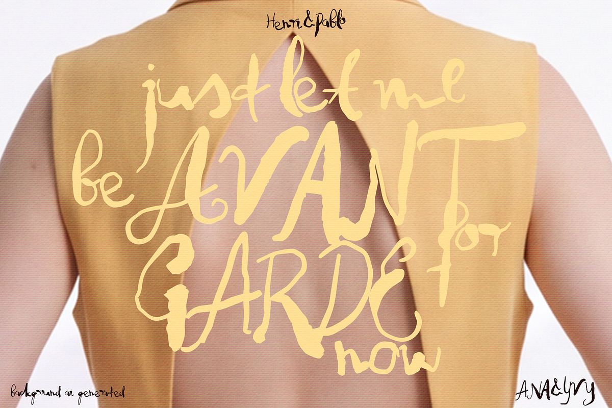HENRI & PABLO paintbrush font, a Handwritten Font by ana & yvy (Photo 14 of 15)