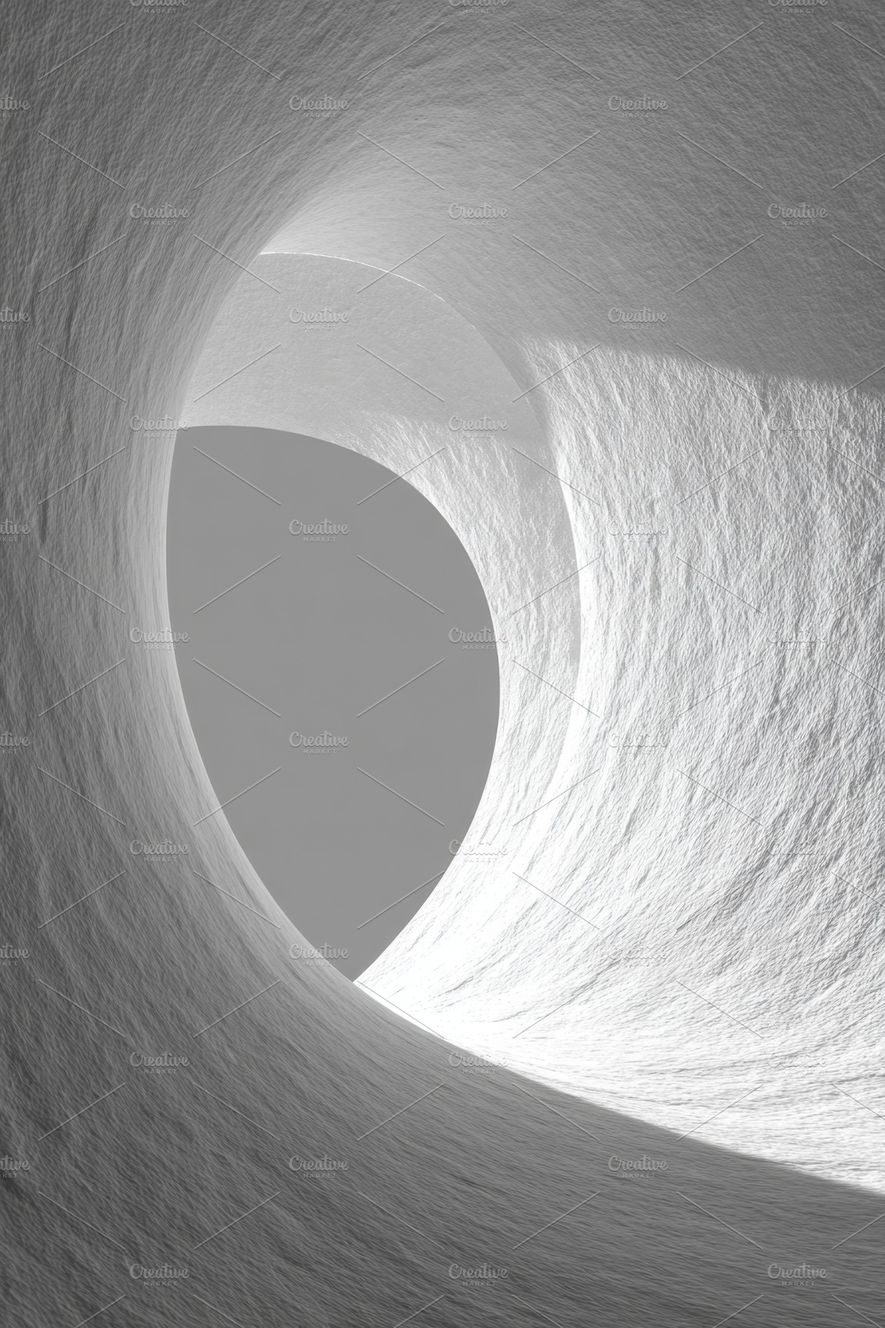 Abstract White Spiral with Light and Shadow, an Abstract Photo by AlyaAnd