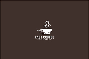 Fast Coffee Service Logo Template