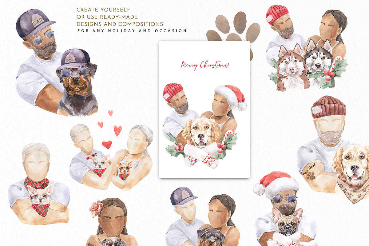 Dog Family Character Creator Clipart, an Animal Illustration by Cat In Colour (Photo 13 of 19)