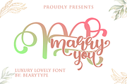 Marry You - Modern Calligraphy Font, a Script Font by BearyType Studio (Thumbnail 1 of 7)