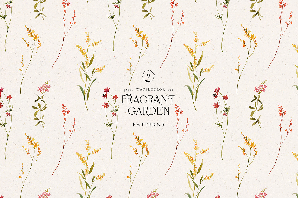 Fragrant garden-great watercolor set, a Decorative Illustration by Pamyatka Shop (Photo 19 of 24)