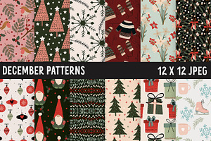 December Digital Paper Winter