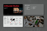 Unifounder Portfolio Google Slides, a Presentation Template by Unich Design Bureau (Thumbnail 2 of 7)