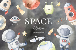 Space Collection - Watercolor Set