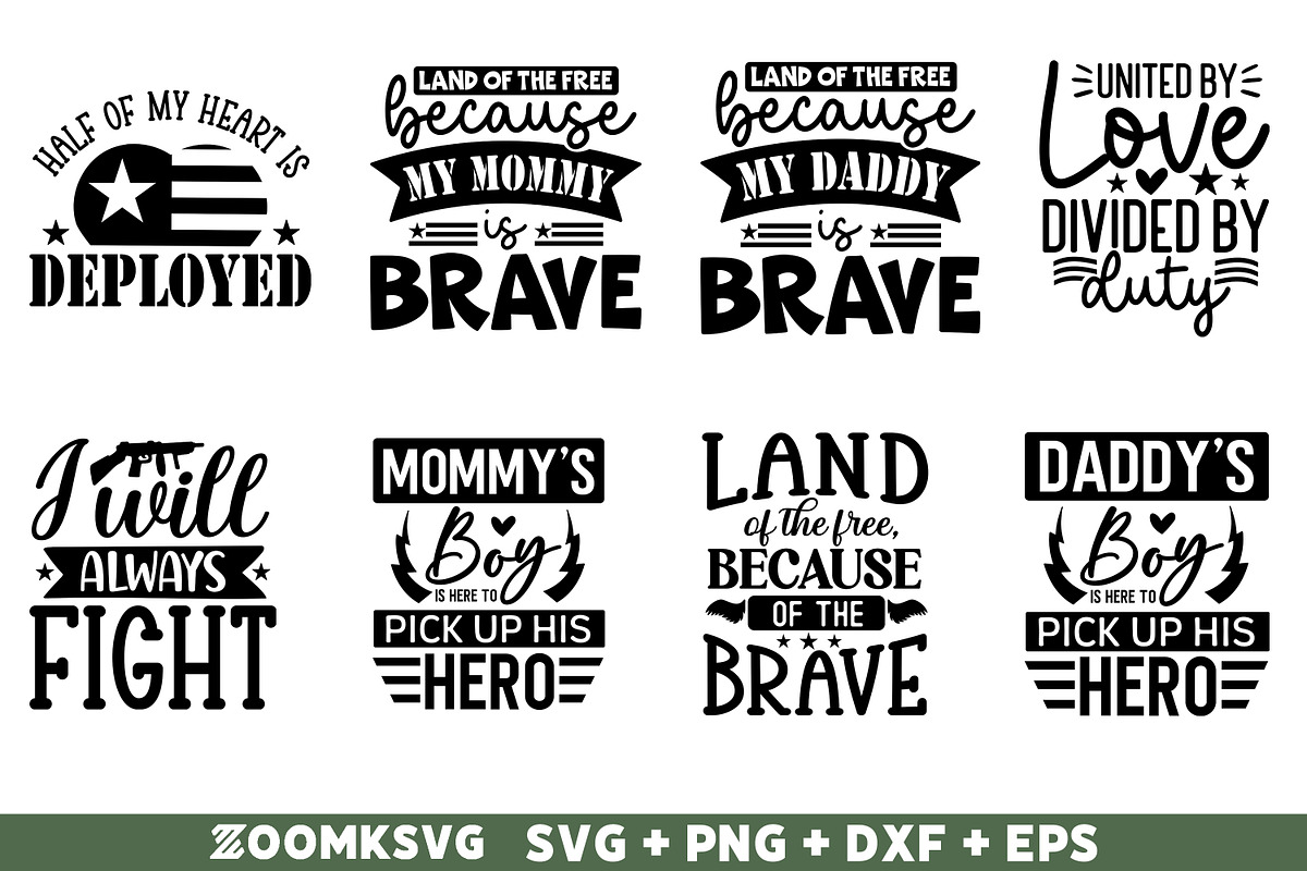 Military SVG Bundle 40 Designs, an Illustration by ZoomkSVG (Photo 3 of 7)