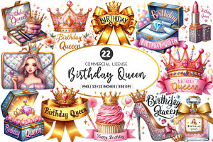 Birthday Queen Sublimation Quotes, an Illustration by SinaCreation