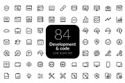 Development & Code line icons, an Outline Icon by AIWD (Thumbnail 1 of 2)