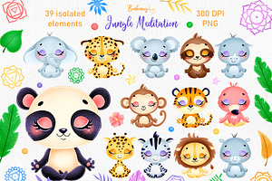 Meditation Animals Clipart