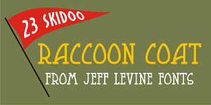 Raccoon Coat JNL, a Slab Serif Font by Jeff Levine Fonts