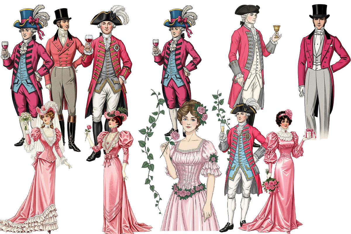 Christmas Pink Clipart, an Illustration by DreamArtGraphic (Photo 2 of 5)