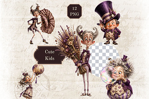 Tall and Fat Clipart Character Set