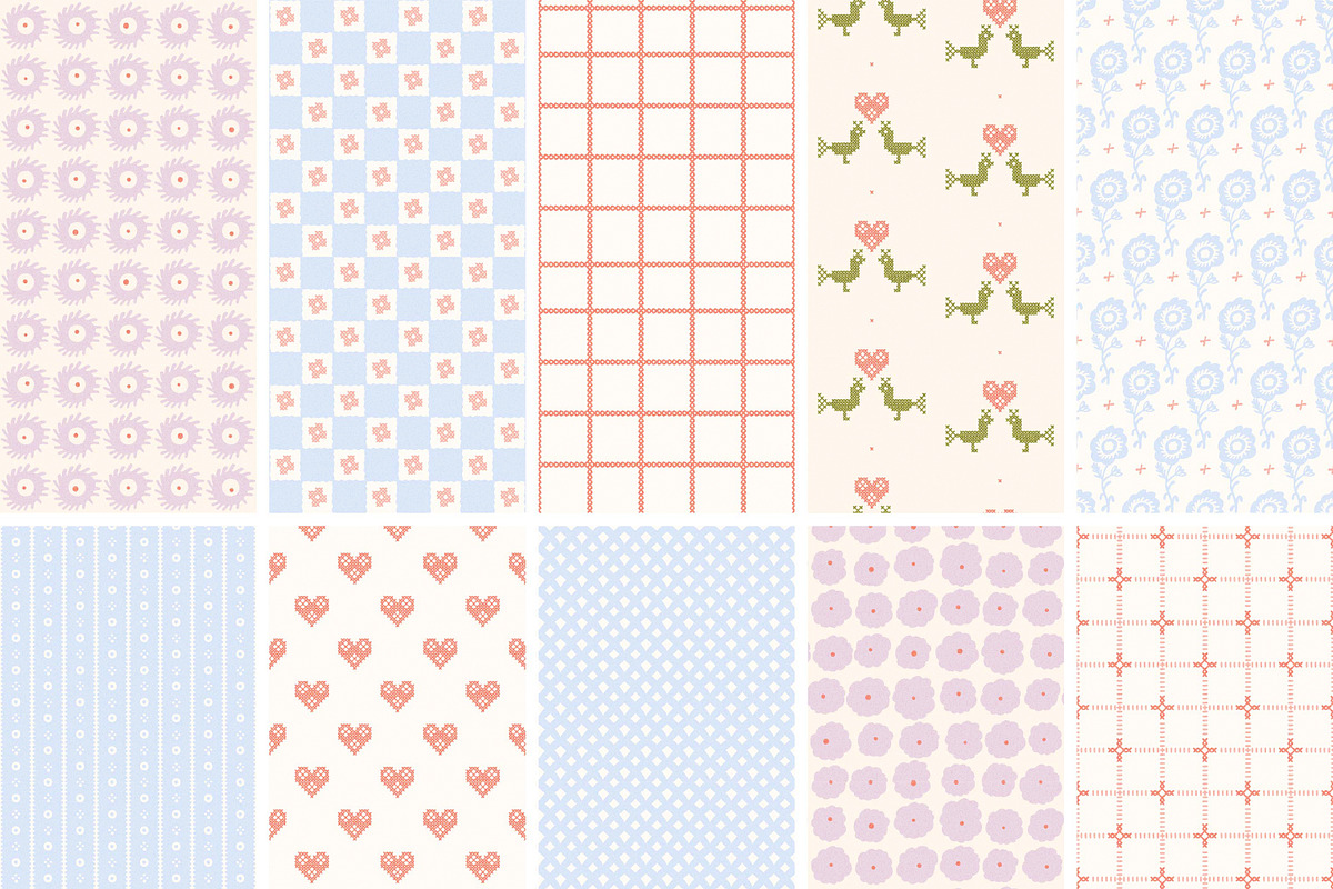 Folk Embroidery. Seamless Patterns, a Pattern Graphic by oxygen_8 (Photo 11 of 12)