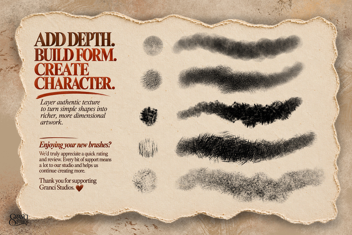 Textures Volume 2 -Procreate Brushes, a Brush Add-On by GRANCI STUDIOS (Photo 7 of 7)