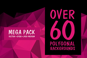 Over 60 Polygonal Background