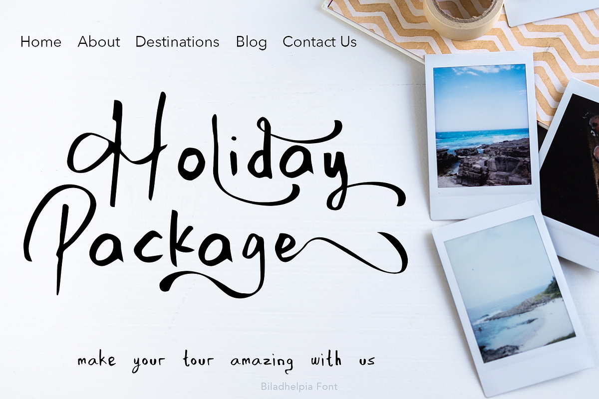 Biladhelpia Handwritten Font, a Script Font by madeDeduk (Photo 6 of 15)