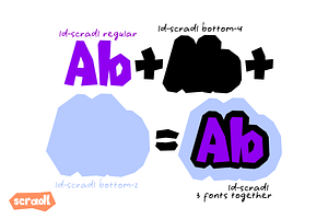 SCRADL. Layered Cutted Font Family.