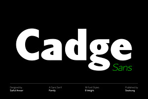 Cadge Sans - A Sans Serif Family