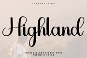Highland, a Handwritten Font by InermediaSTUDIO (Thumbnail 1 of 7)