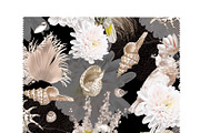 Elegant Parrot - wallpaper pattern, a Pattern Graphic by NNclipart (Thumbnail 4 of 10)