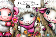 Peekaboo Sheep Clipart, an Illustration by CreationArt (Thumbnail 1 of 6)