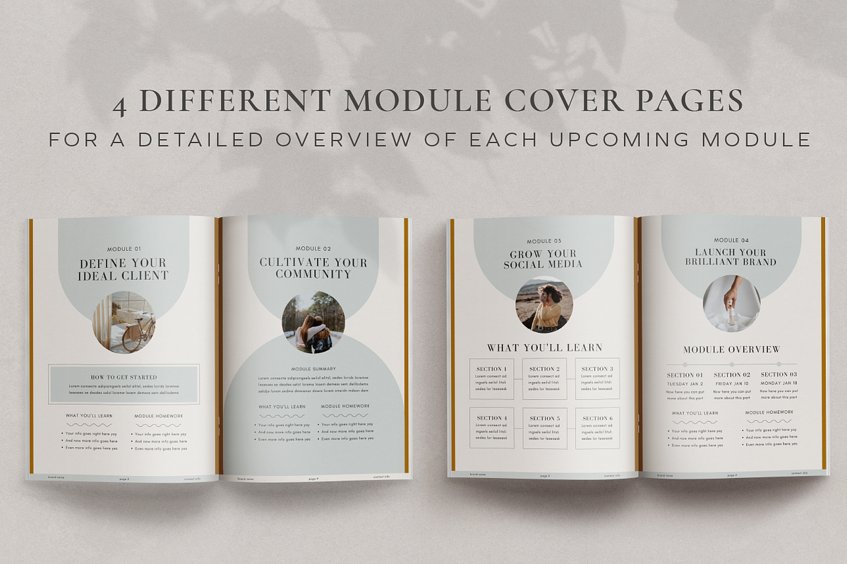 Course Workbook Canva Template, a Design Template by Studio Soluna (Photo 7 of 16)