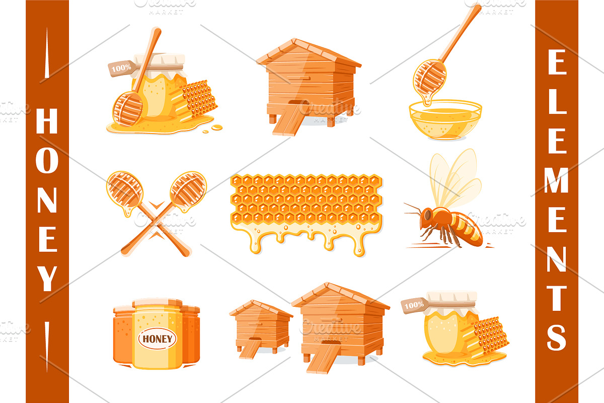 18 Modern Honey Logos Templates, a Branding & Logo Template by Art Design (Photo 5 of 11)