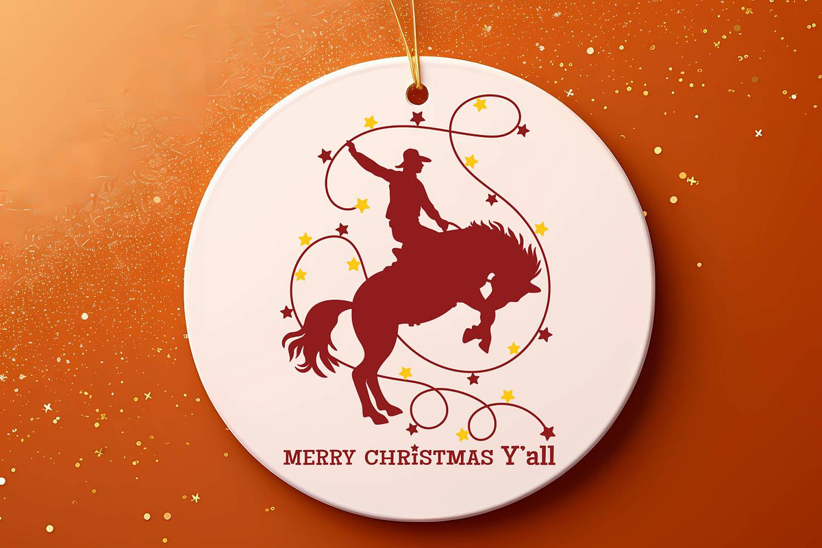 Cowboy Christmas Y’all Print SVG, a Graphic by TanchaArt (Photo 8 of 10)