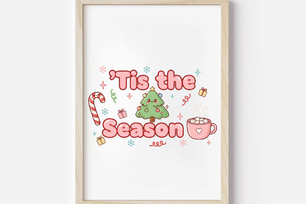 Santa Baby Pinup, Pink Christmas PNG, an Illustration by DreamArtGraphic (Photo 2 of 5)