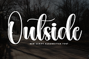 Outside | Script Font, a Handwritten Font by Scratchones (Thumbnail 1 of 8)