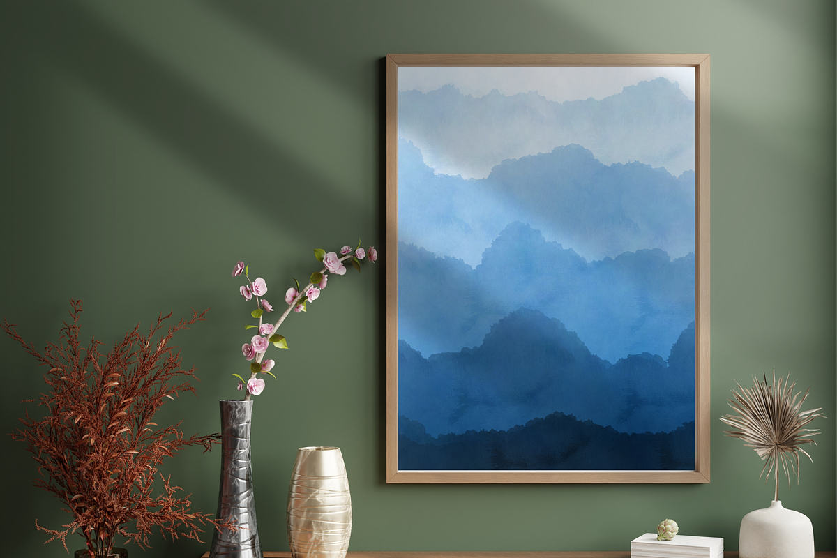 Blue Minimalist Wall Art Set of 4 preview 5