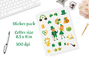 St. Patrick’s Day sticker set, a Seasonal Illustration by JulyGart (Thumbnail 2 of 5)