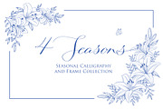 4 Seasons. Calligraphy and Frames., a Seasonal Illustration by Line and Bloom (Thumbnail 1 of 13)