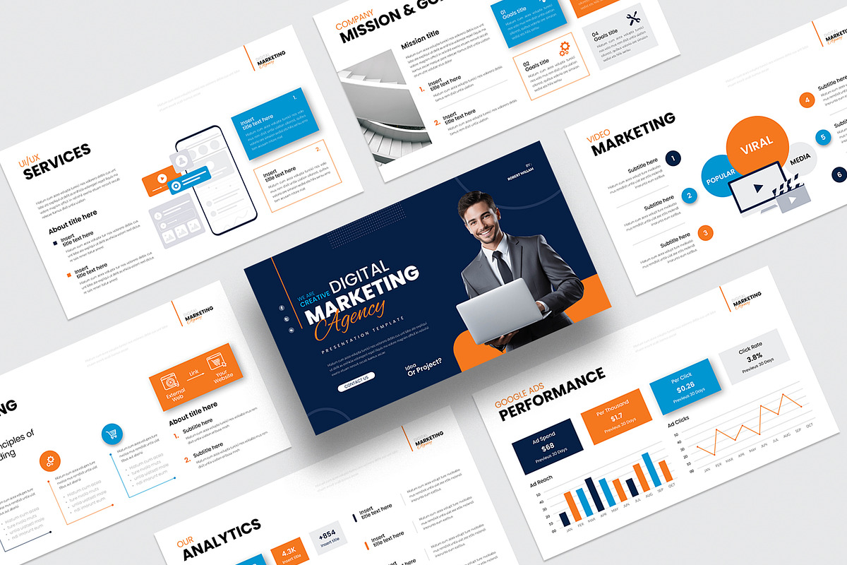 Marketing Agency PowerPoint Template, a Presentation Template by StyleArt (Photo 2 of 9)