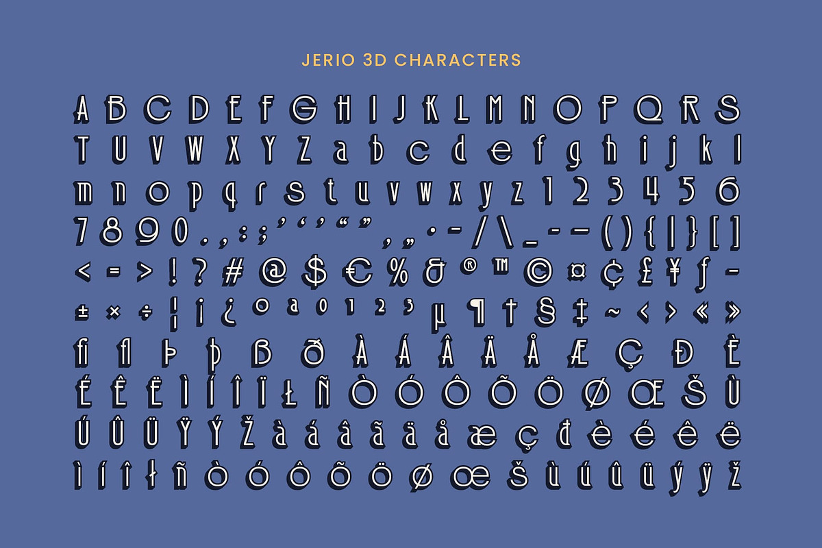 Jerio 3D, a Sans Serif Font by Craft Supply Co. (Photo 8 of 8)