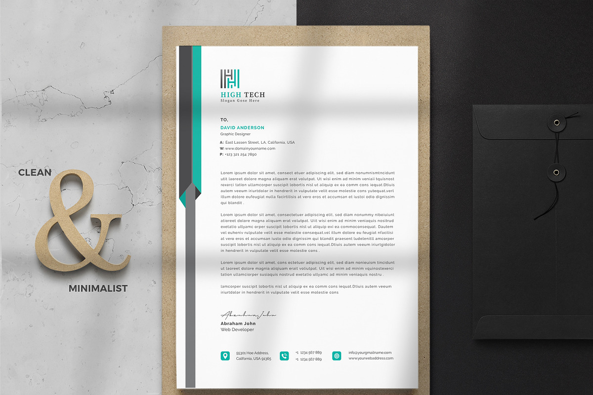Letterhead Word, a Stationery Template by ResumeDevisers (Photo 2 of 7)