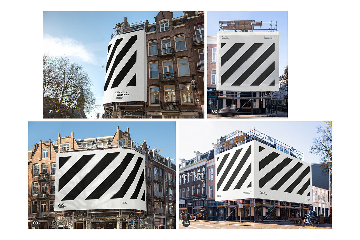 4x Billboard Construction Mockups, an Advertising Mockup by HAZARD MOCKUPS (Photo 11 of 13)