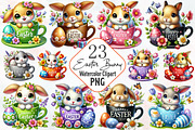 Easter bunny clipart bundle, Easter, an Illustration by RobertsArt (Thumbnail 1 of 7)