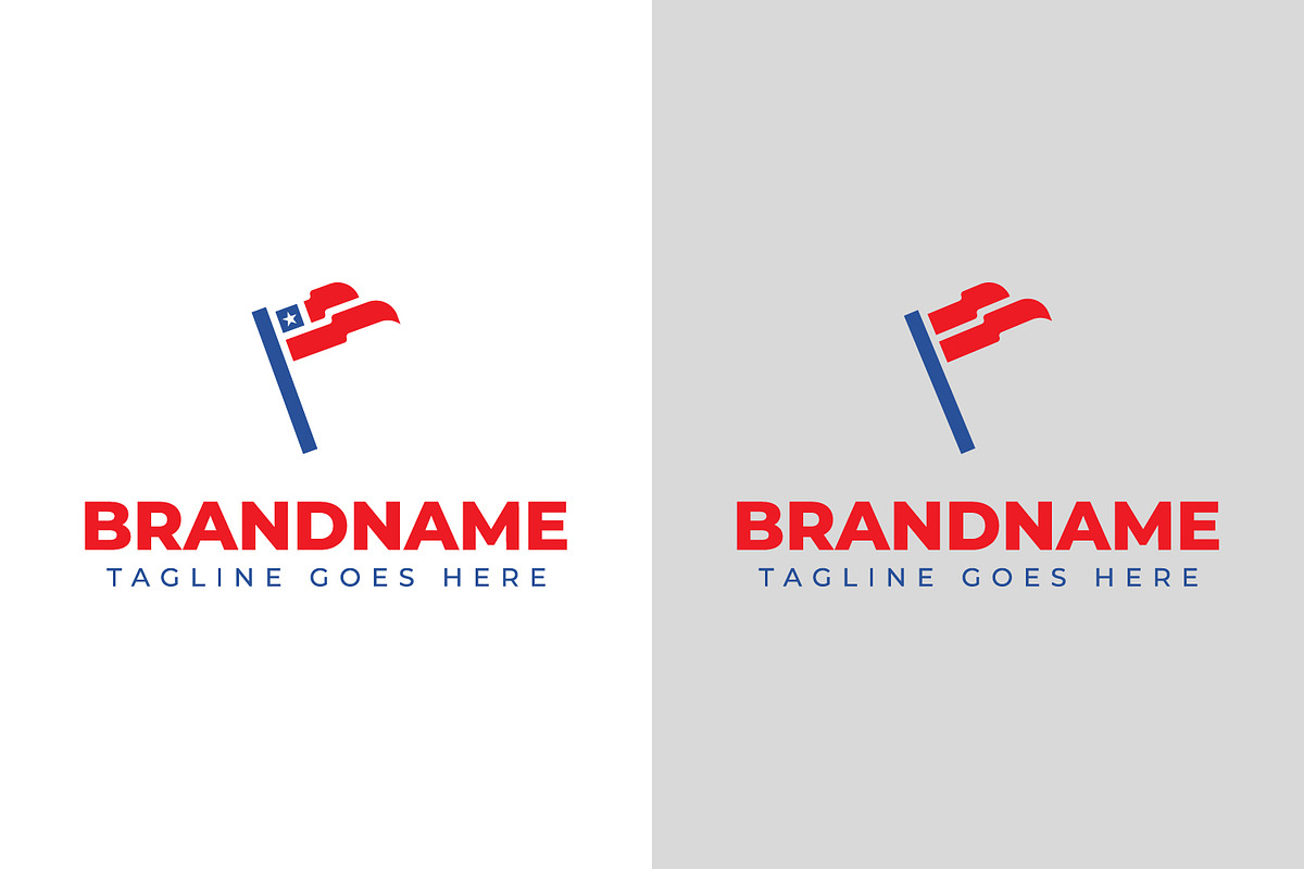 American Eagle Flag Simple Logo, a Branding & Logo Template by Pray Art Design Studio