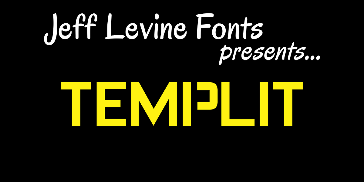 Templit JNL, a Sans Serif Font by Jeff Levine Fonts