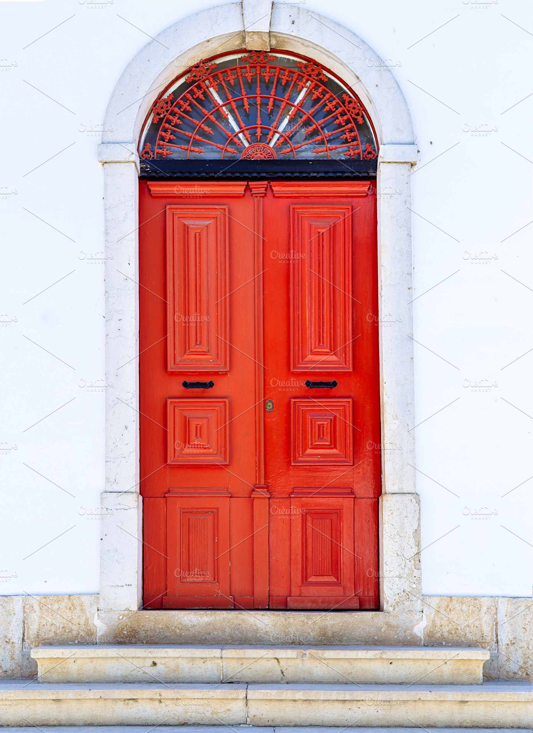 Red door in mertola portugal stock photo containing door and old, an Architecture Photo by Shootdiem