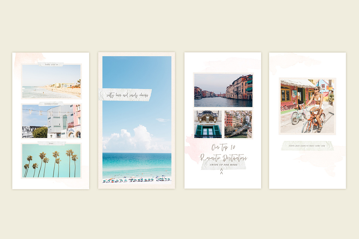 Vintage Watercolor Instagram Story, a Social Media Template by Spinsugar Graphics (Photo 4 of 8)