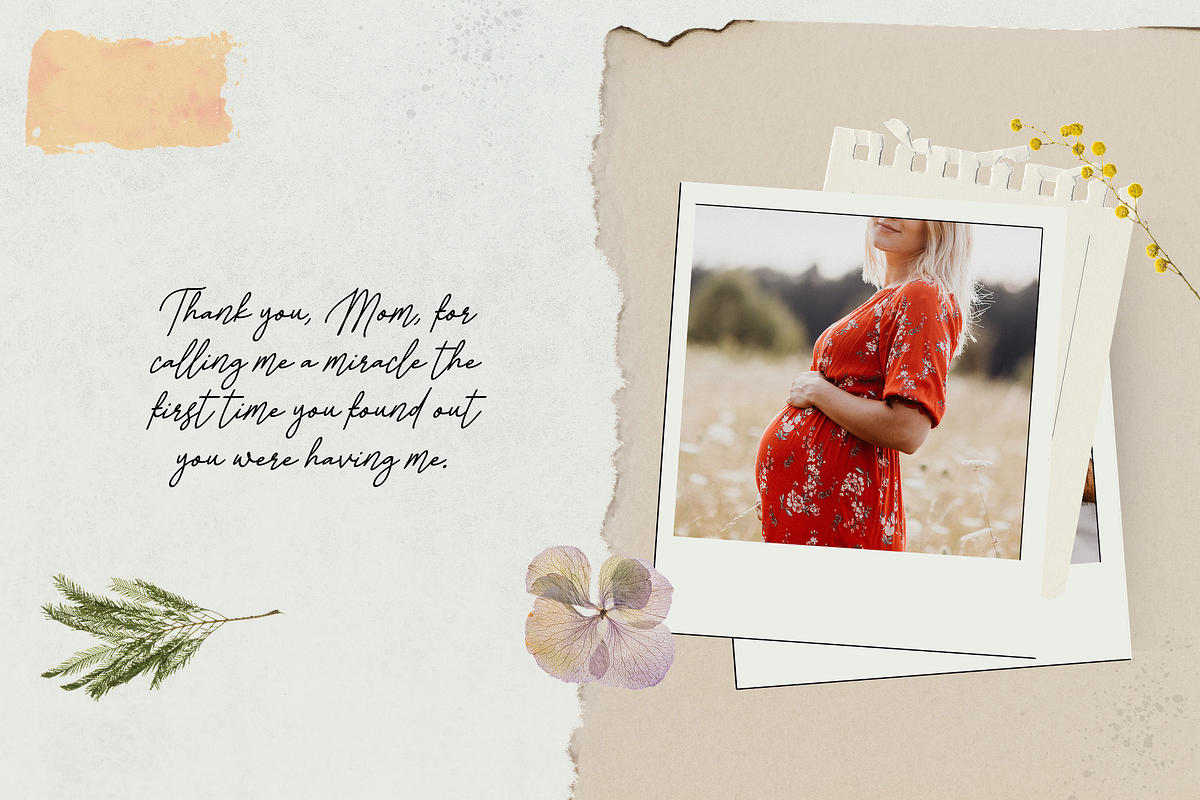 Pregnancy Journey - Monoline Font, a Script Font by Ali Hamidi (Photo 2 of 9)