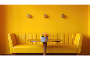 trendy modern yellow background ai, an Abstract Photo by pikepicture