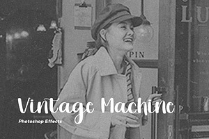 Vintage Machine Photoshop Effects
