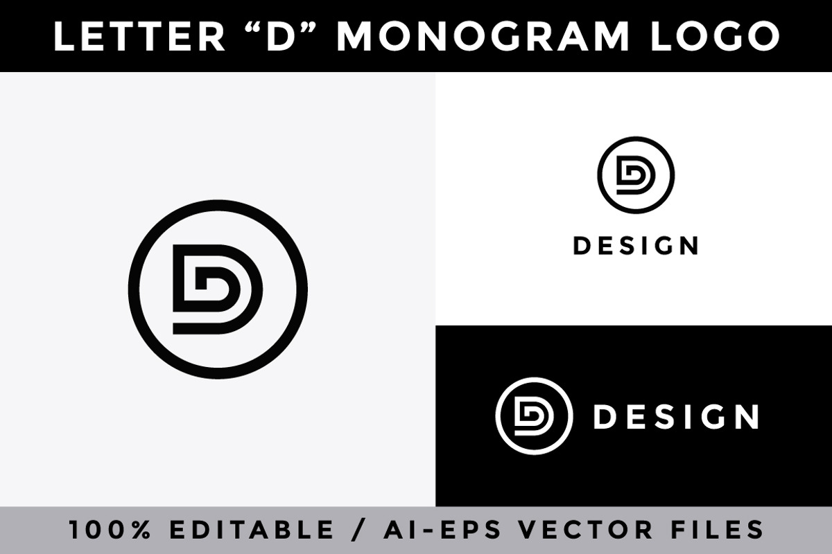 Letter D Monogram Logo, a Branding & Logo Template by Mauro Bertolino (Photo 5 of 6)