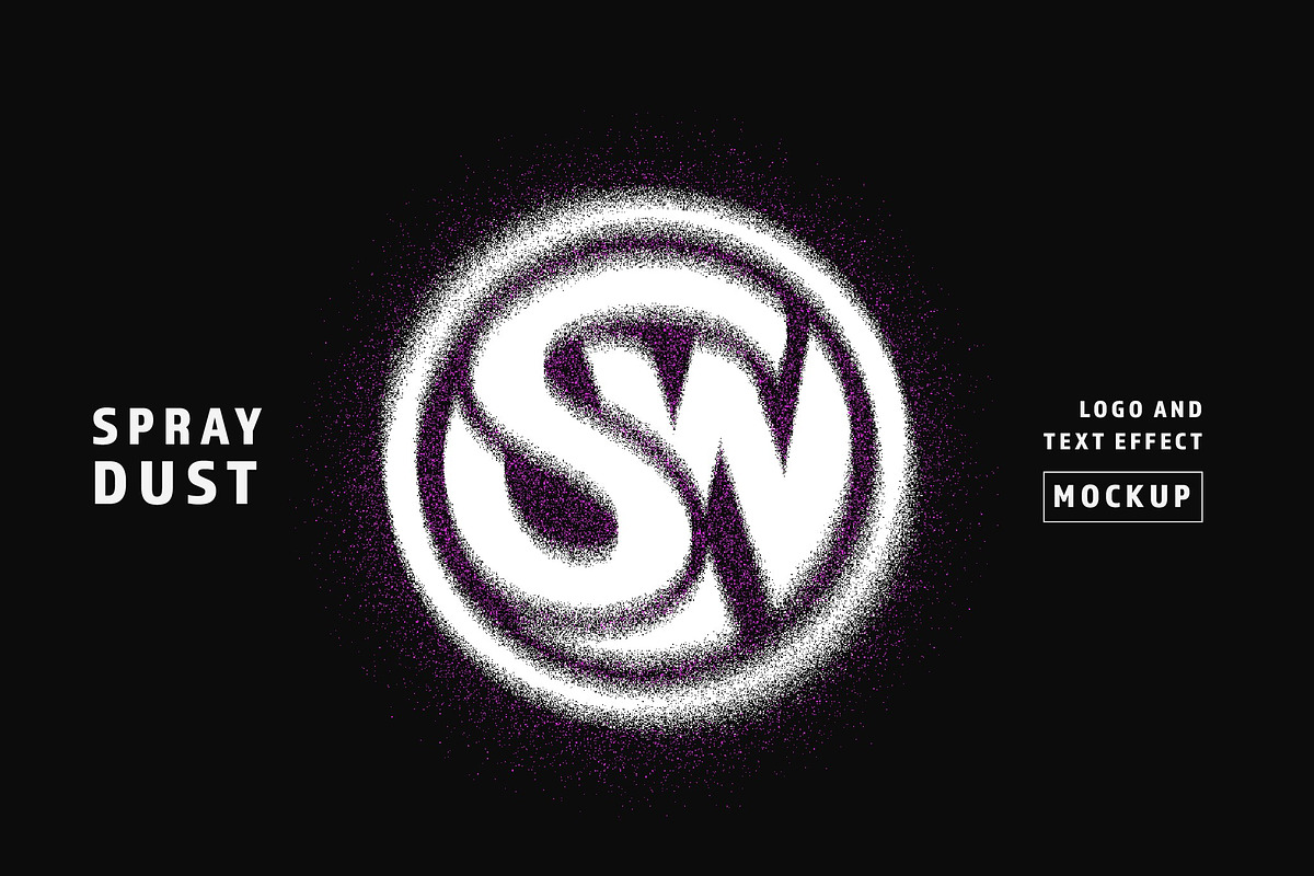 Dust Spray Logo Text Effect Mockup, a Layer Style Add-On by studiogstock (Photo 1 of 2)