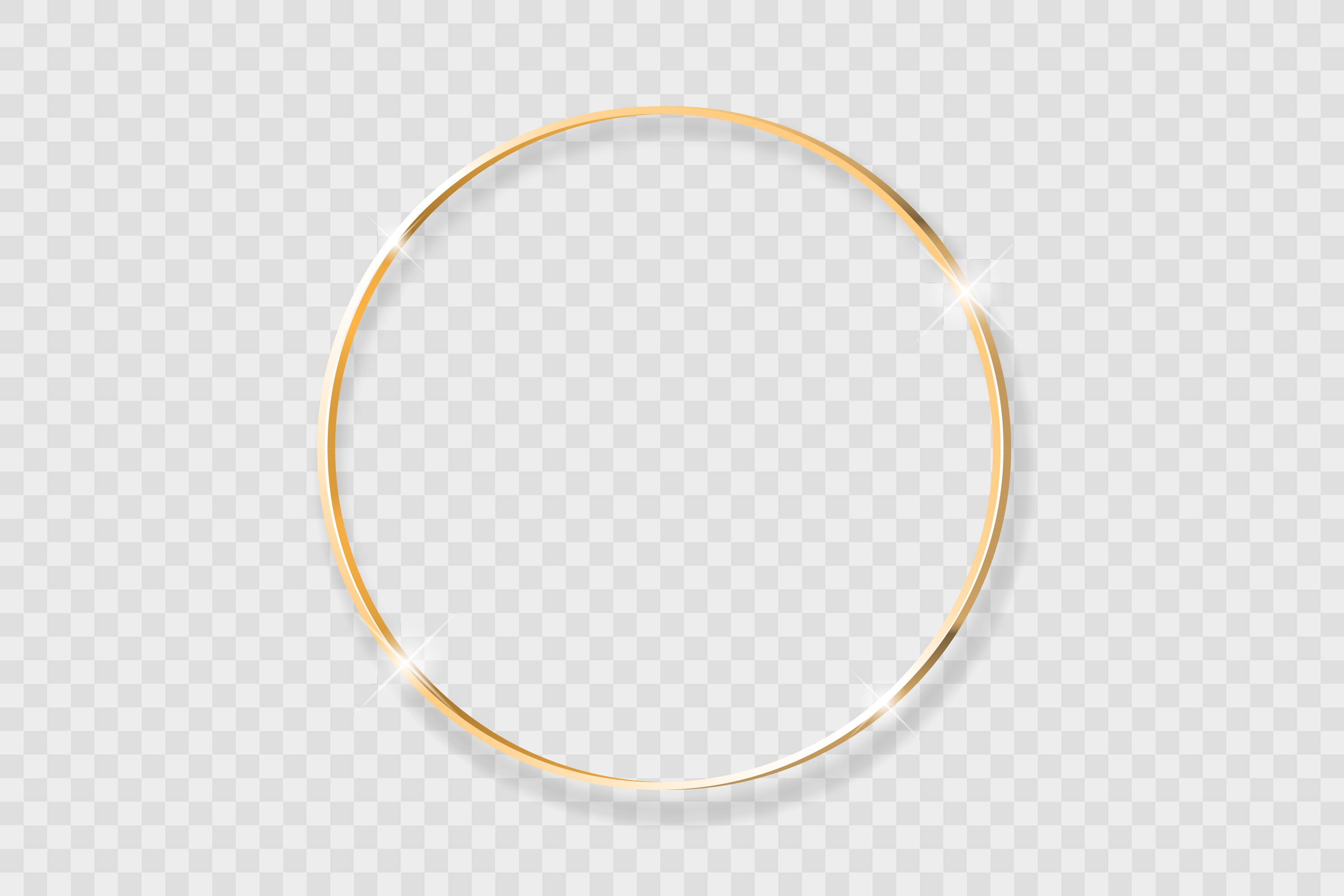 Gold Shiny gloss frame with shadow, an Object Graphic by Sunny