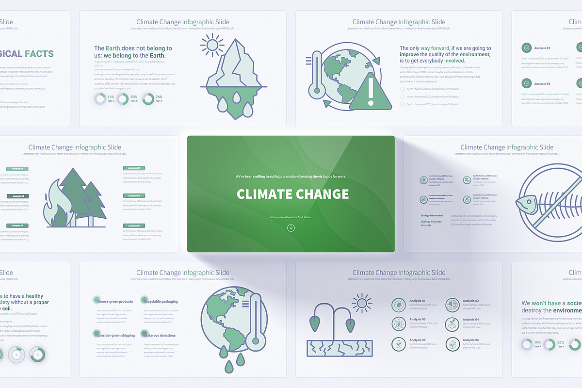 Climate Change PowerPoint Template, a Presentation Template by Pulsecolor